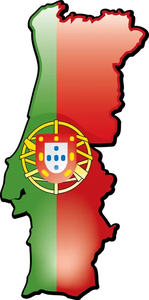 Mapa online de Portugal — Vector de stock