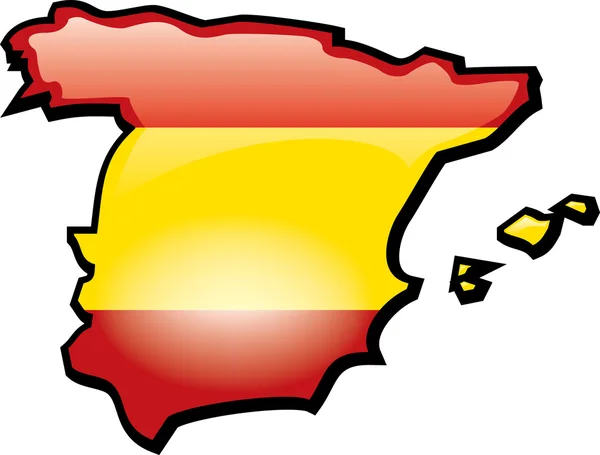 Χάρτης της Ισπανίας — Διανυσματικό Αρχείο