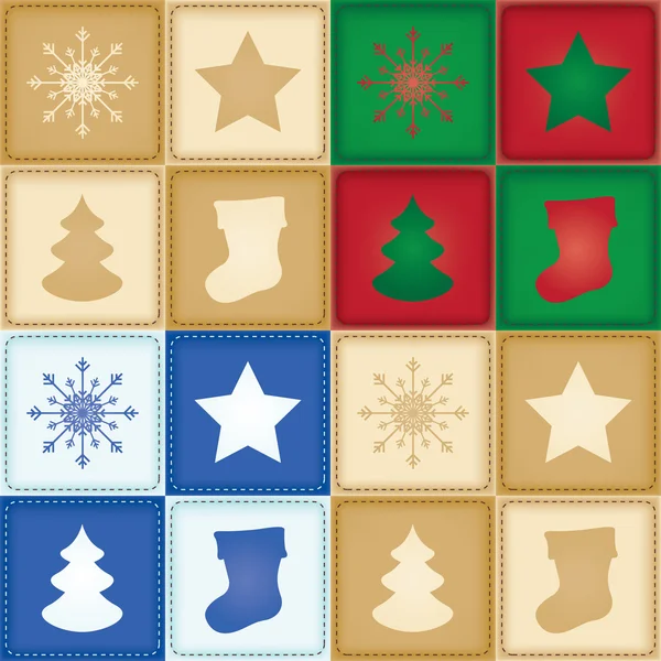 Christmas Seamless Patterns — Stock Vector