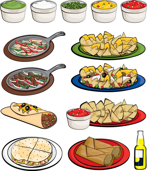 Mexican Food Clipart — Stock Vector