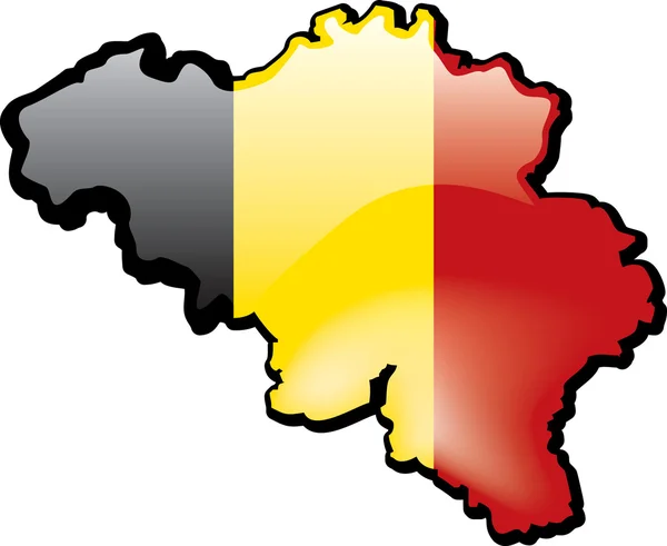Χάρτης του Βελγίου — Διανυσματικό Αρχείο
