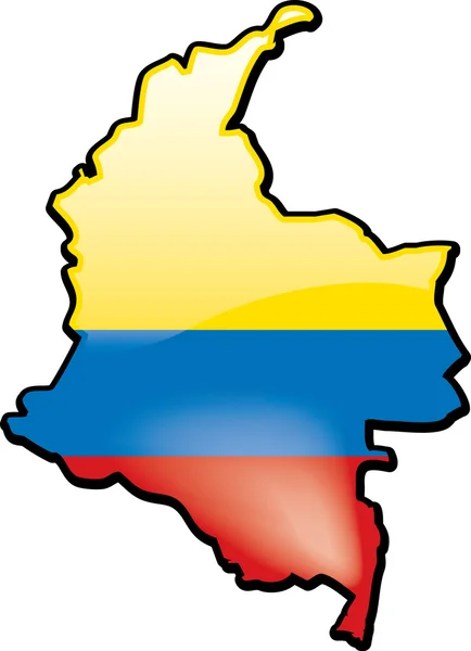 Kaart van colombië — Stockvector
