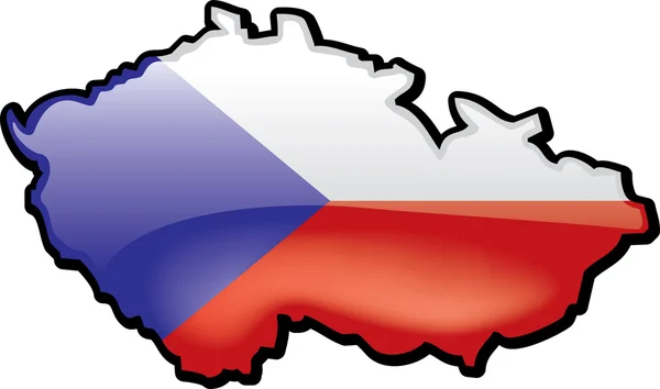 Χάρτης της Δημοκρατίας της Τσεχίας — Διανυσματικό Αρχείο