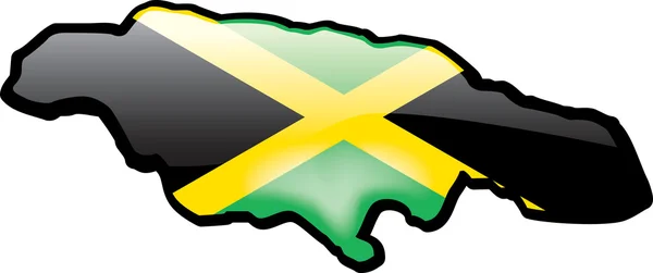 Kaart van jamaica — Stockvector