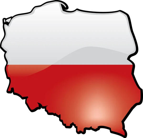Karta över Polen — Stock vektor