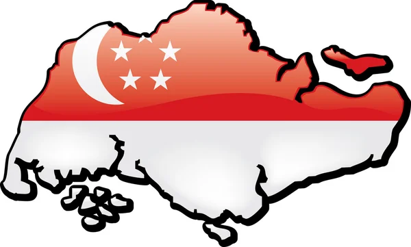 Χάρτης της Σιγκαπούρης — Διανυσματικό Αρχείο