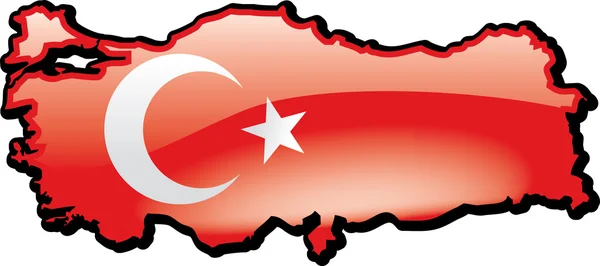 Mapa da Turquia — Vetor de Stock