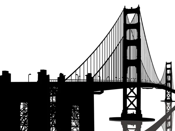 Pont porte dorée — Image vectorielle