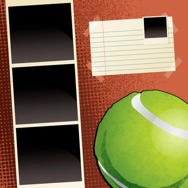 网球剪贴簿模板 — 图库矢量图片