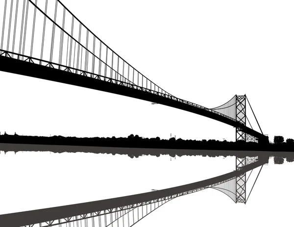 Silhouette du pont Ambassador — Image vectorielle