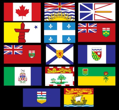 Картина, постер, плакат, фотообои "канадские флаги
", артикул 8925017