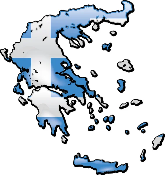 Karta över Grekland — Stock vektor