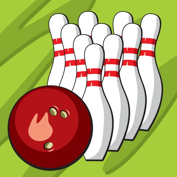 Bowling Illustration — Stock Vector