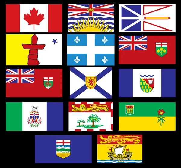 Canadese vlaggen — Stockvector