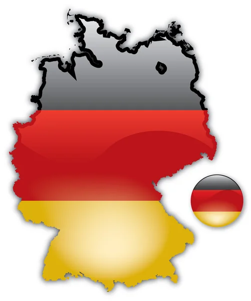 stock vector Detailed Map of Germany