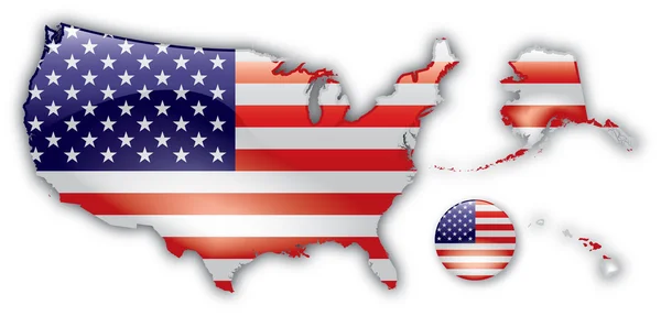 Részletes Térkép, Amerikai Egyesült Államok — Stock Vector