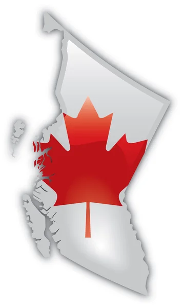 Mapa detalhado de British Columbia — Vetor de Stock