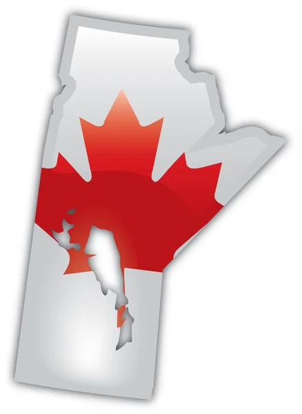 Carte détaillée du Manitoba — Image vectorielle