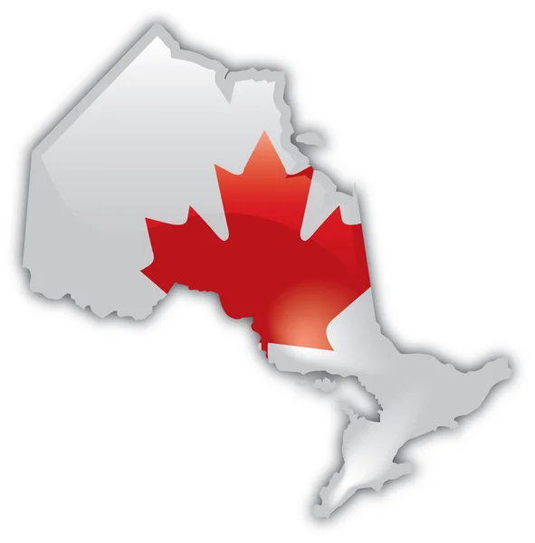 Detaillierte Karte von Ontario — Stockvektor