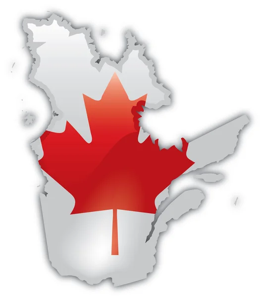 魁北克的详细的地图， — 图库矢量图片#