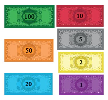 Cartoon set of money clipart