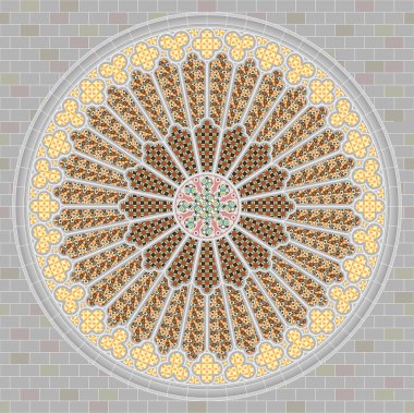 Rose window clipart