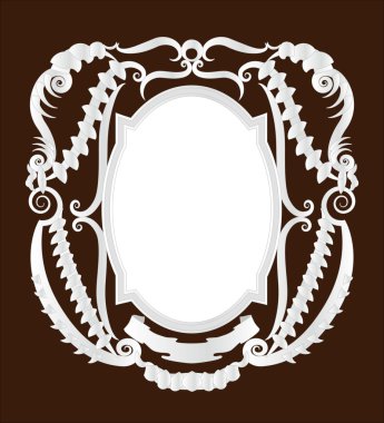 Empty pirate frame clipart