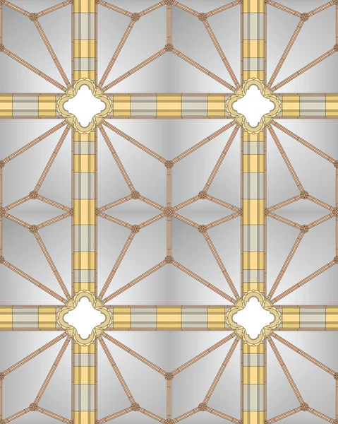 Plafond cathédrale médiévale (image transparente ) — Image vectorielle