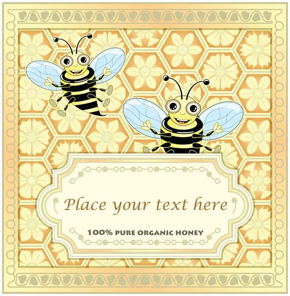 Ετικέτα για σπιτικό μέλι — Διανυσματικό Αρχείο