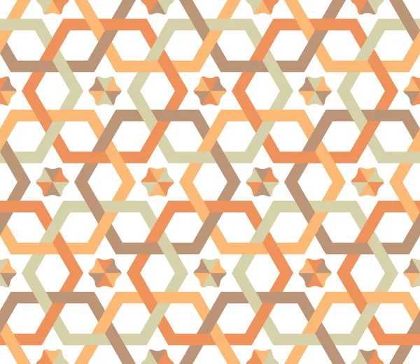 Overlapping hexagons - seamless pattern — Stock Vector