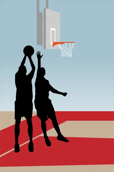 Joueurs de basket — Image vectorielle