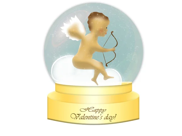 Angel in glass dome — Stock Photo, Image