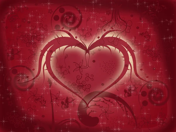 Valentinstag-Karte Herz — Stockfoto