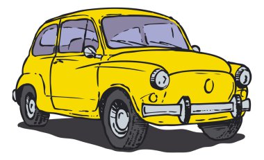 Yellow car clipart