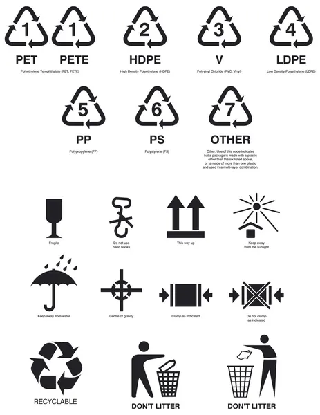 Symboles d'emballage — Image vectorielle