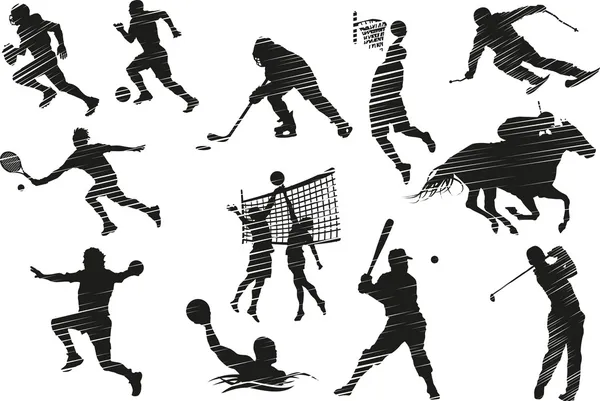 Silhouette sportive — Image vectorielle