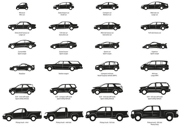 Silhouette de voitures — Image vectorielle