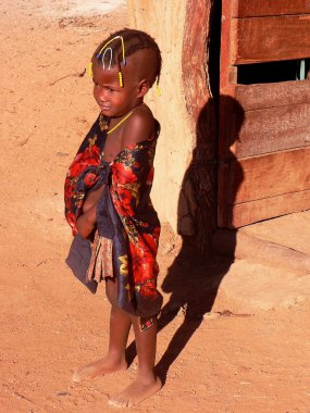 Namibian boy, Himba tribe clipart