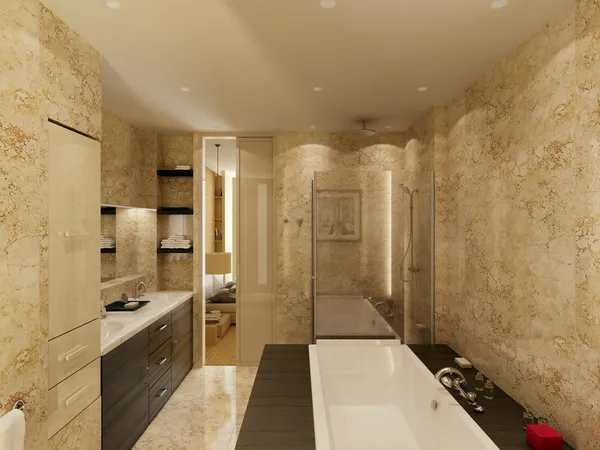 Розкішні ванні кімнати Ліцензійні Стокові Зображення