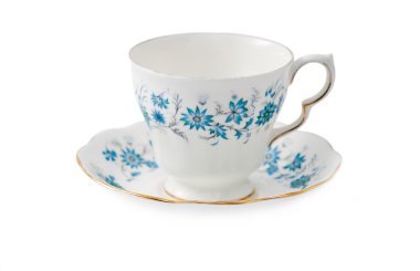 China porcelain tea cup - flower design clipart