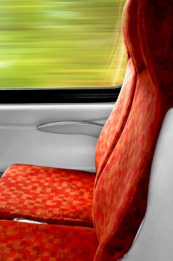 Empty train seat - reservation clipart