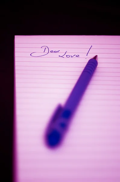 Αγαπητέ αγάπη - σημειωματάριο — Φωτογραφία Αρχείου