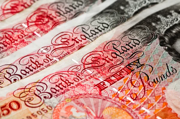 Fünfzig Pfund Sterling - britische Währung - Makro — Stockfoto