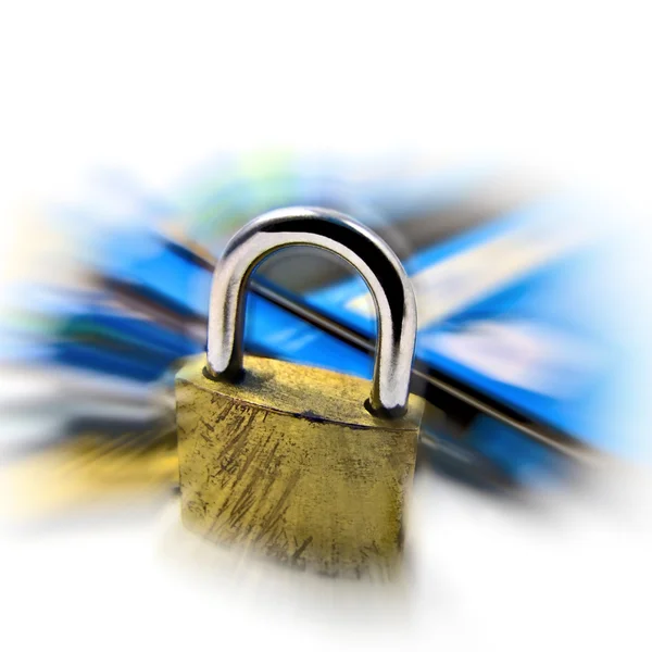 Creditcard veiligheid veiligheid - PIN-code en wachtwoord — Stockfoto