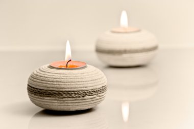 Candle light holders clipart