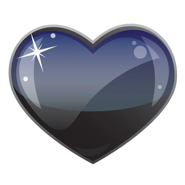 Чёрное сердце — стоковый вектор