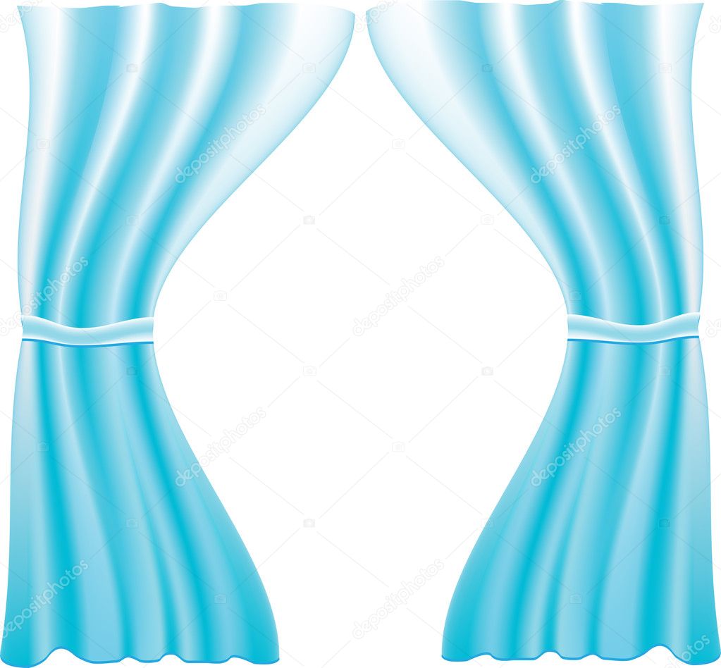 Blue curtain Stock Vector Image by ©ElStrie 10531710