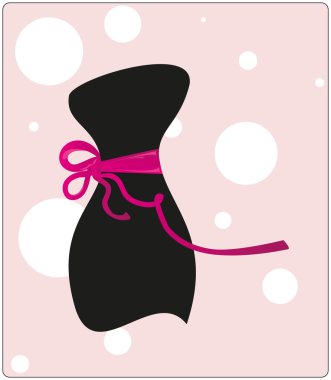 Little black clothes with a ribbon clipart
