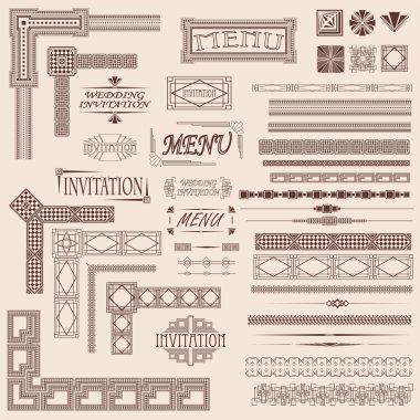 Decorative border elements clipart