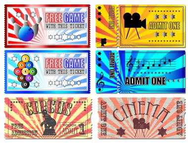 Ticket Illustrations clipart